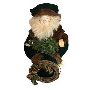 Christmas Beanbag Santa Claus Mister Claus Collectible 18" Handmade